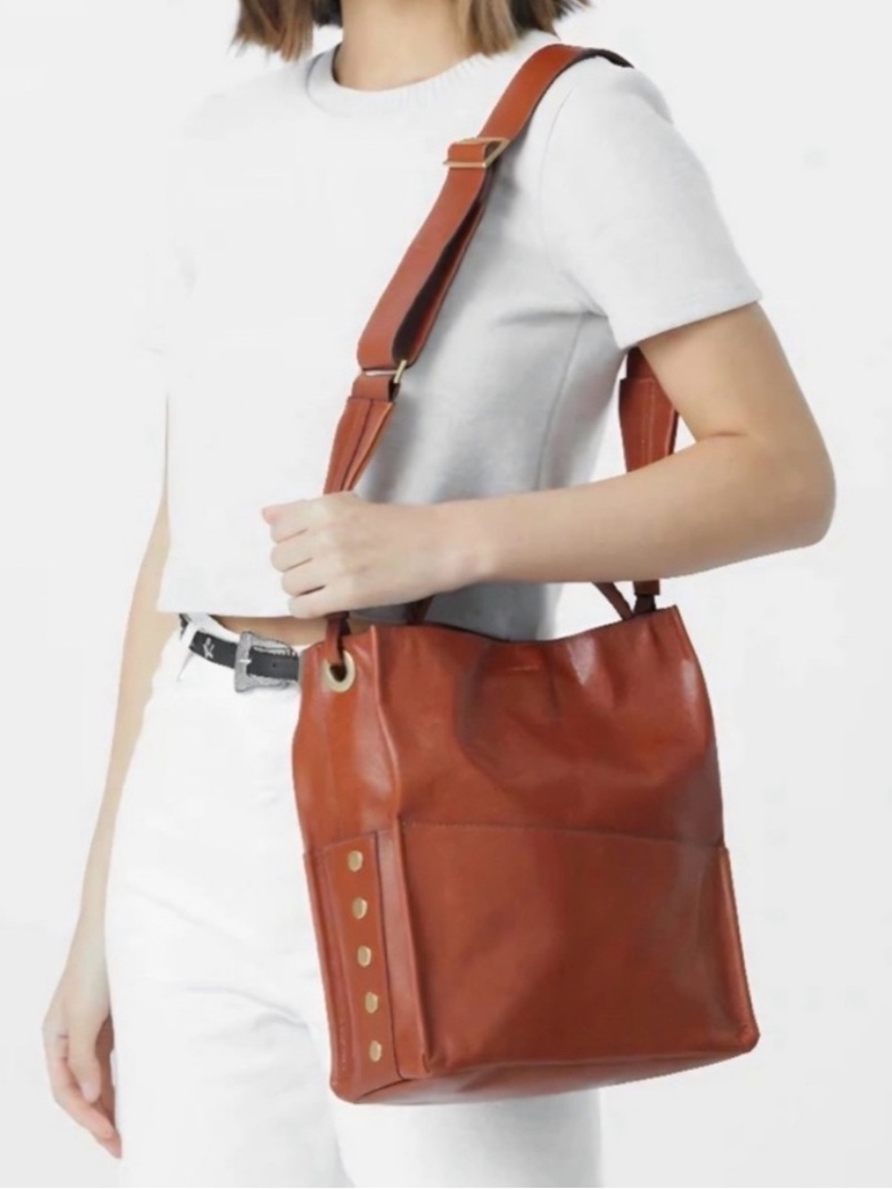 HAMMITT Davis Leather Manzanita Tan Bag - Picture 3 of 8